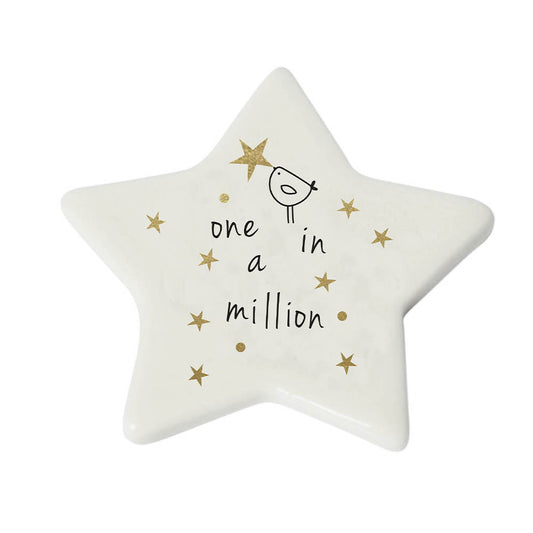 One in a Million | Mini Porcelain Star Token | Little Gift | Cracker Filler