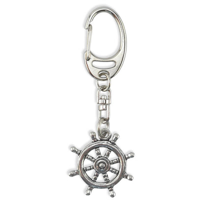 Ship or Boat Wheel | English Pewter 3D Keyring | Little Gift | Cracker Filler