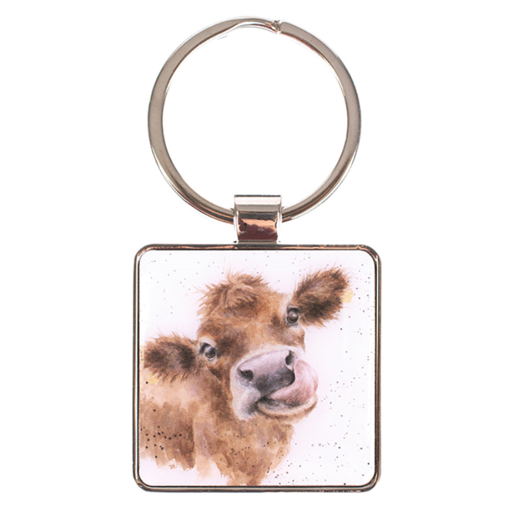Wrendale Designs 'Moooo' Cow Metal Keyring | Cracker Filler | Mini Gift