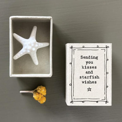 Sending You Kisses & Starfish Wishes | Porcelain Starfish | Cracker Filler Gift