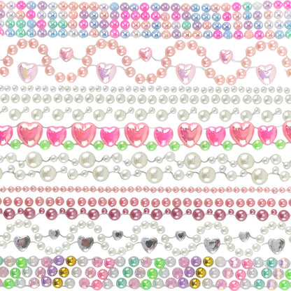 50cm Tape of Pearly Beads | Strip of Stickers for Papercrafts