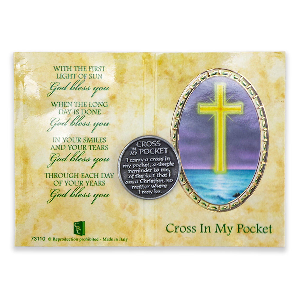 Christian Faith | Metal Pocket Token & Prayer Card | Cracker Filler Gift