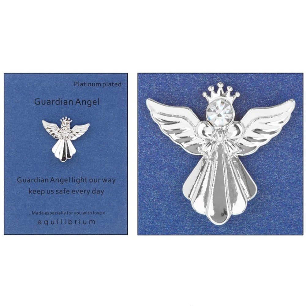 Light Our Way | Platinum Plated Guardian Angel Pin | Cracker Filler | Mini Gift