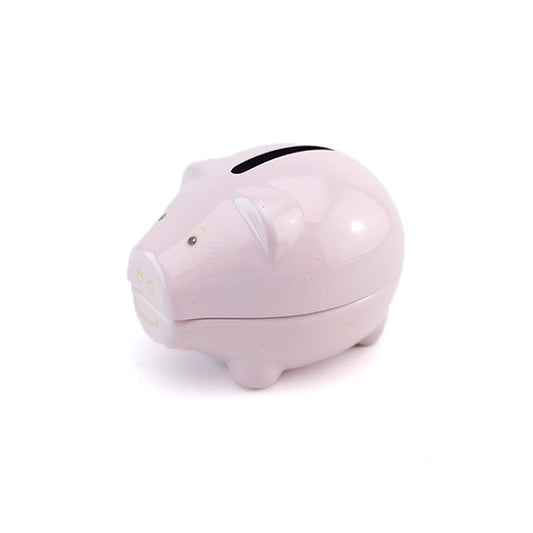 Pink | Little Coin Piggy Bank | Tin Money Box | Cracker Filler | Mini Gift