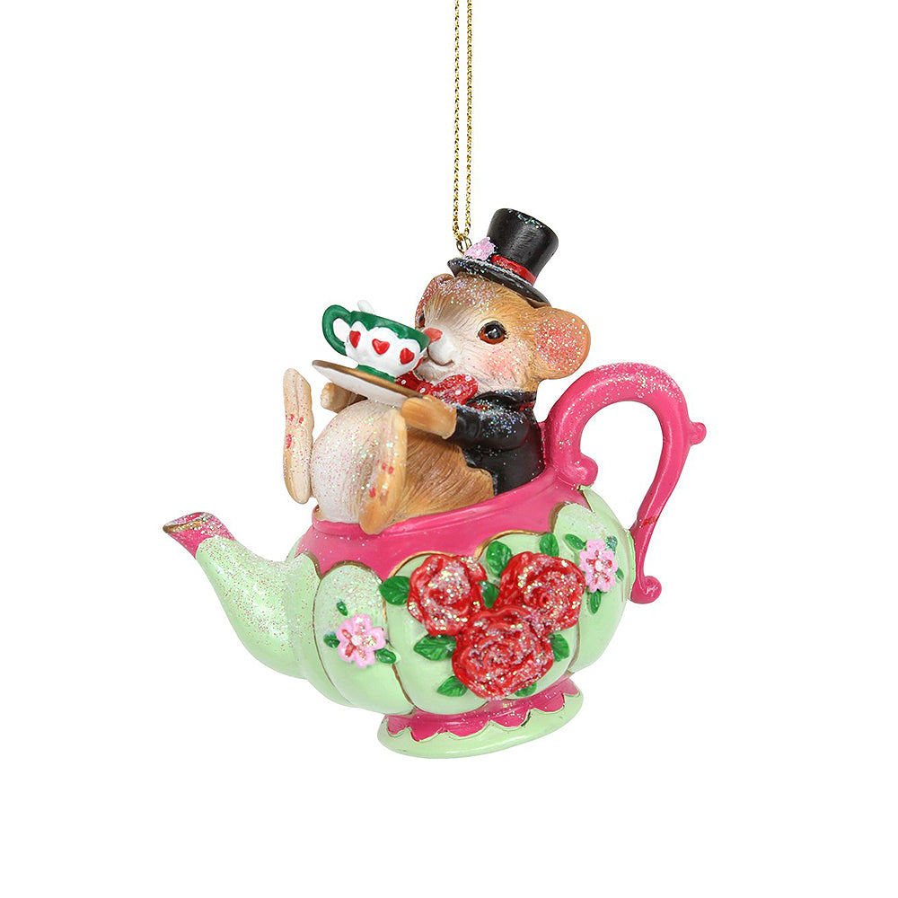 Dormouse Hanging Ornament | Alice in Wonderland Tree Decoration | Gisela Graham