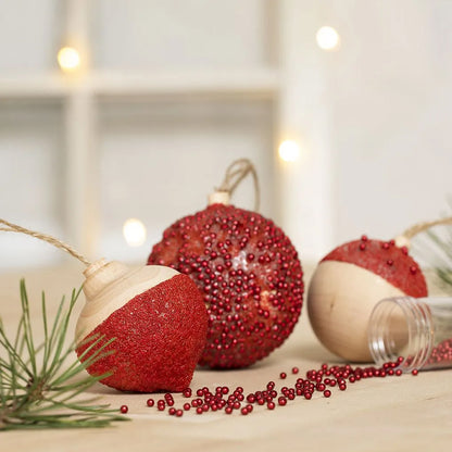 72 Wooden Christmas Ornaments | Tree Decorations | Baubles Craft Base