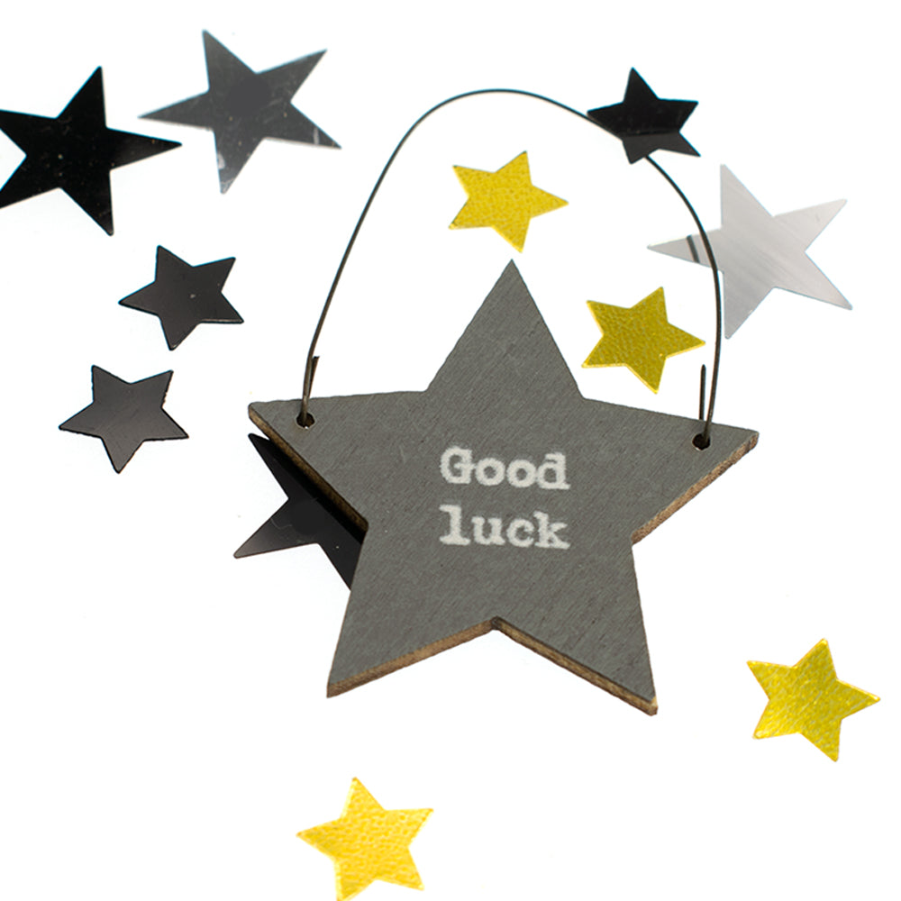 Good Luck Mini Star Hanger & Confetti Bag | Cracker Filler | Mini Gift