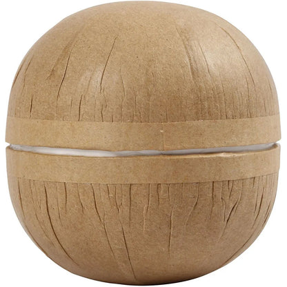4Pk 8cm Paper Mache Two-Part Snowball Shaped Boxes For Decorating