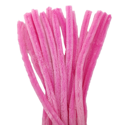 15Pk 15mm Single Colour Packs 30cm Chunky Chenille Stems Craft Pipe Cleaners