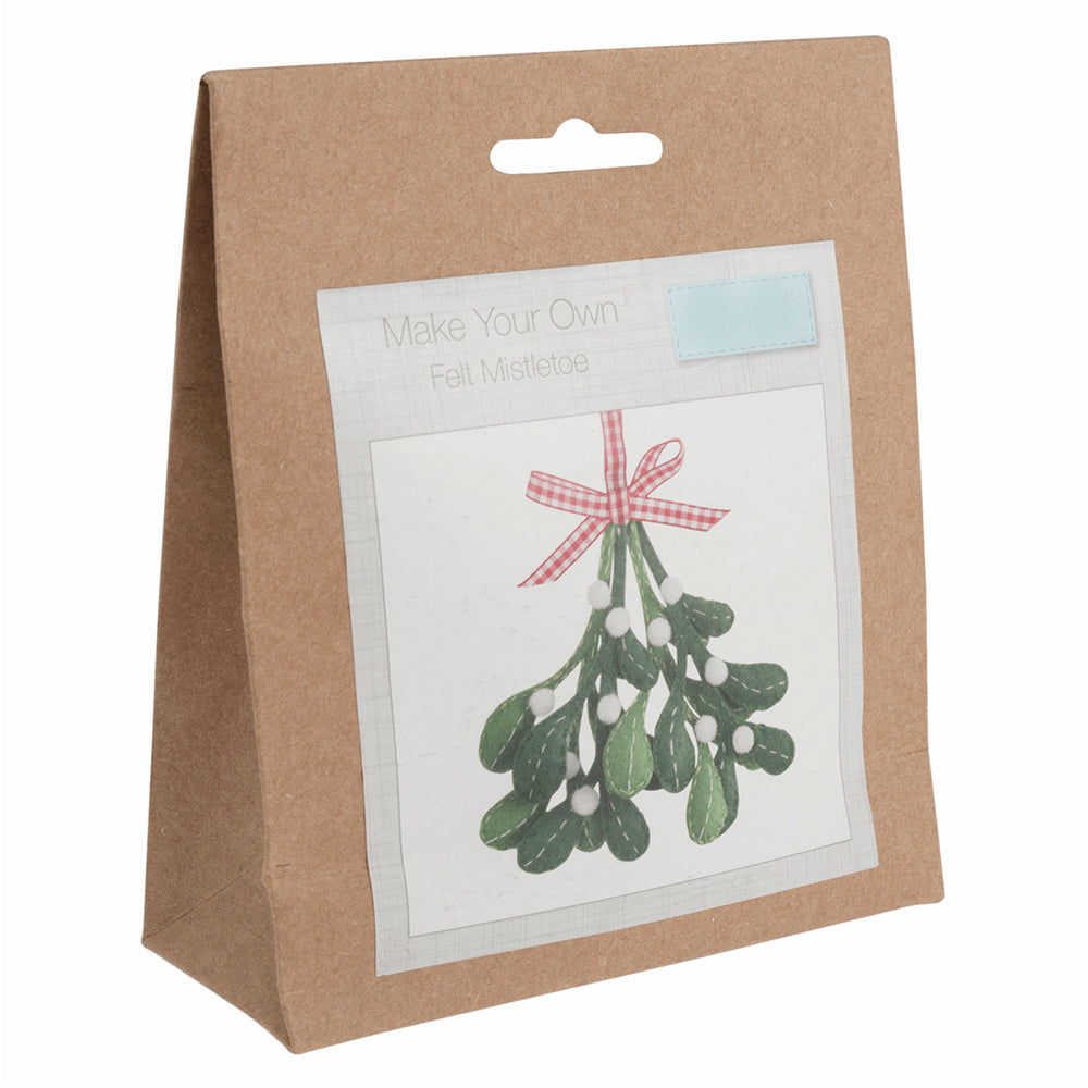 Felt Christmas Mistletoe Hanging Ornament Sewing Craft Kit | DIY Decoration