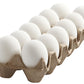 12 White Hollow One Piece Matt Plastic Easter Eggs for Crafts