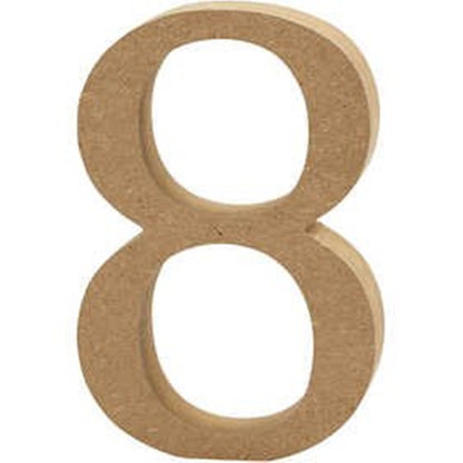 Small 8cm Wooden MDF Letters, Numbers & Symbols | Wood Shapes for Crafts