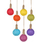 7 6cm Felt Hanging Bulb Baubles - Christmas Decoration - Fairtrade Felt