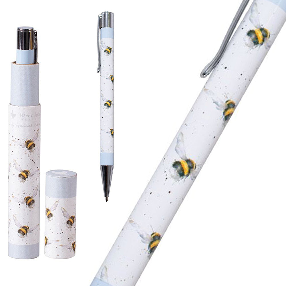 Wrendale Designs Bees Ballpoint Pen in Gift Tube | Cracker Filler | Mini Gift