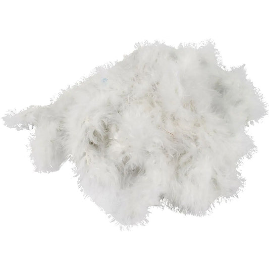 10m Thin White Feather Boa for Crafts