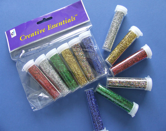 6 Tube Phials of Assorted Craft Glitter