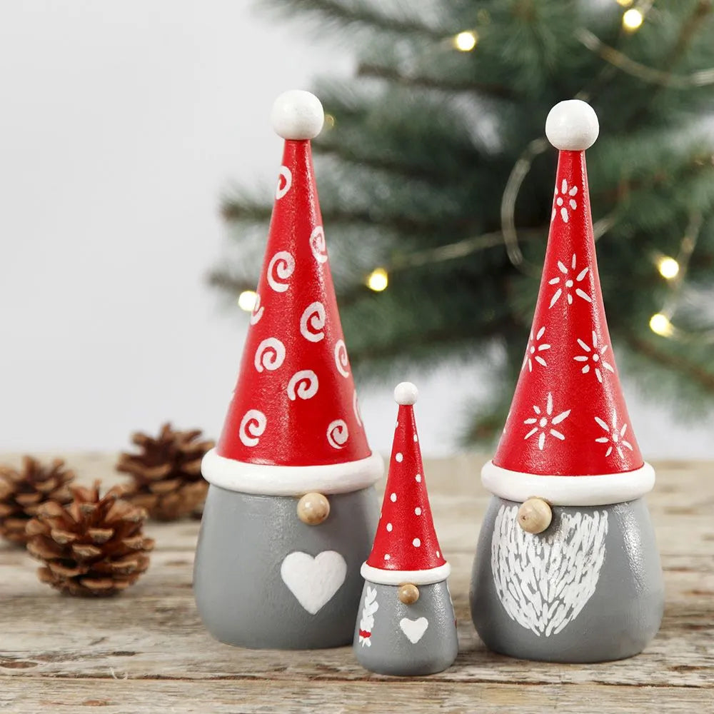 Wooden Christmas Gonk Shape to Decorate - Choice of Size