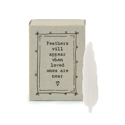 Feathers Will Appear When Loved Ones Are Near | Porcelain Feather | Cracker Gift