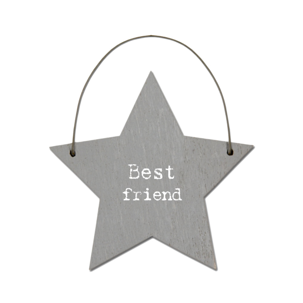 Best Friend - Mini Wooden Hanging Star | Cracker Filler | Mini Gift
