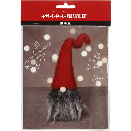 Christmas Gonk with Grey Beard Needle Felting Craft Kit | DIY Decoration