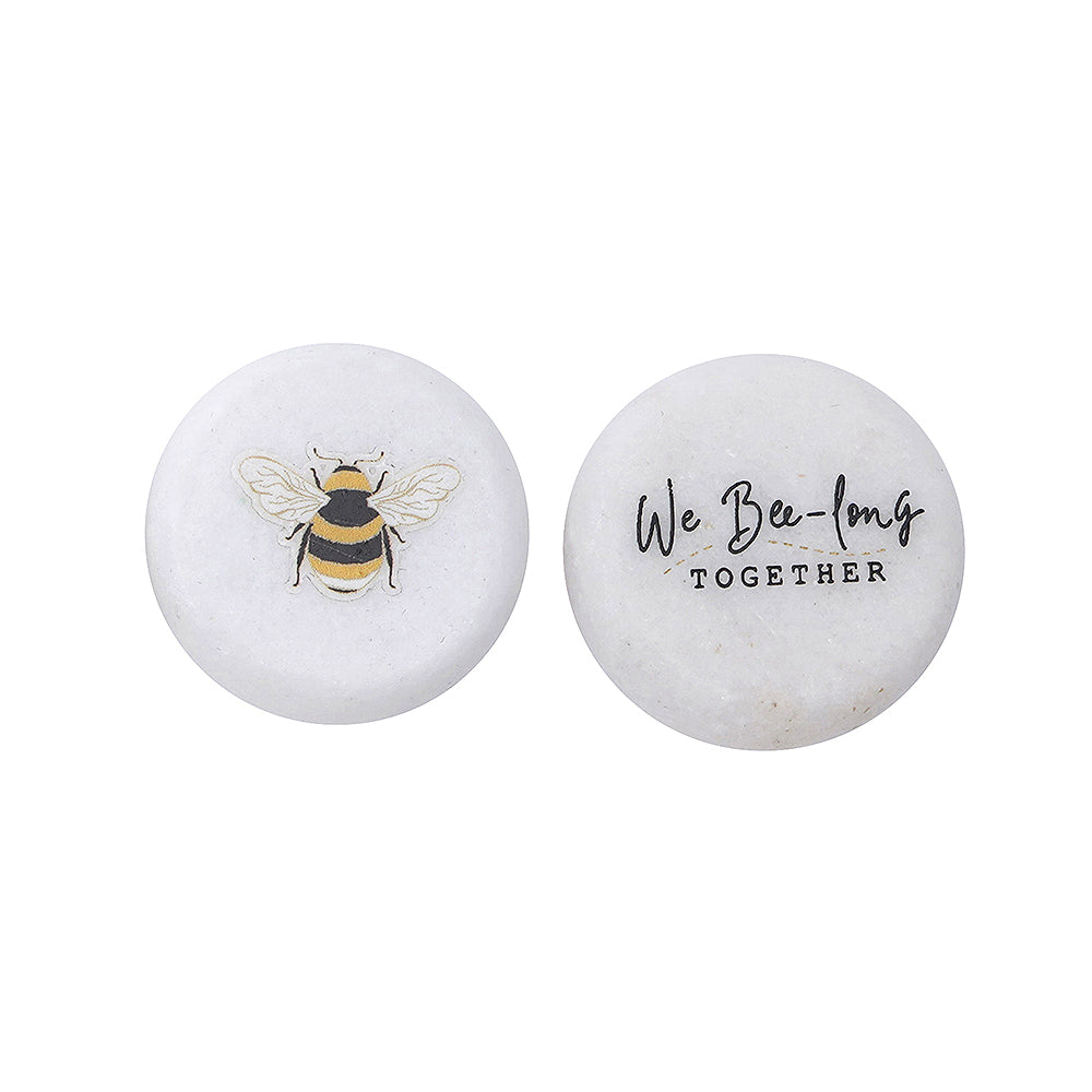 We Bee-long Together | 3cm Ceramic Pebble Keepsake | Cracker Filler | Mini Gift