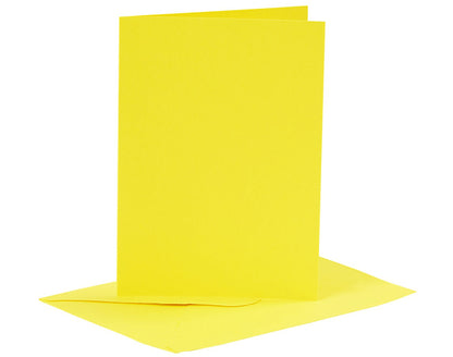 6 Coloured A6 Cards & Envelopes for Card Making Crafts | Card Making Blanks