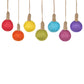 7 6cm Felt Hanging Bulb Baubles - Christmas Decoration - Fairtrade Felt