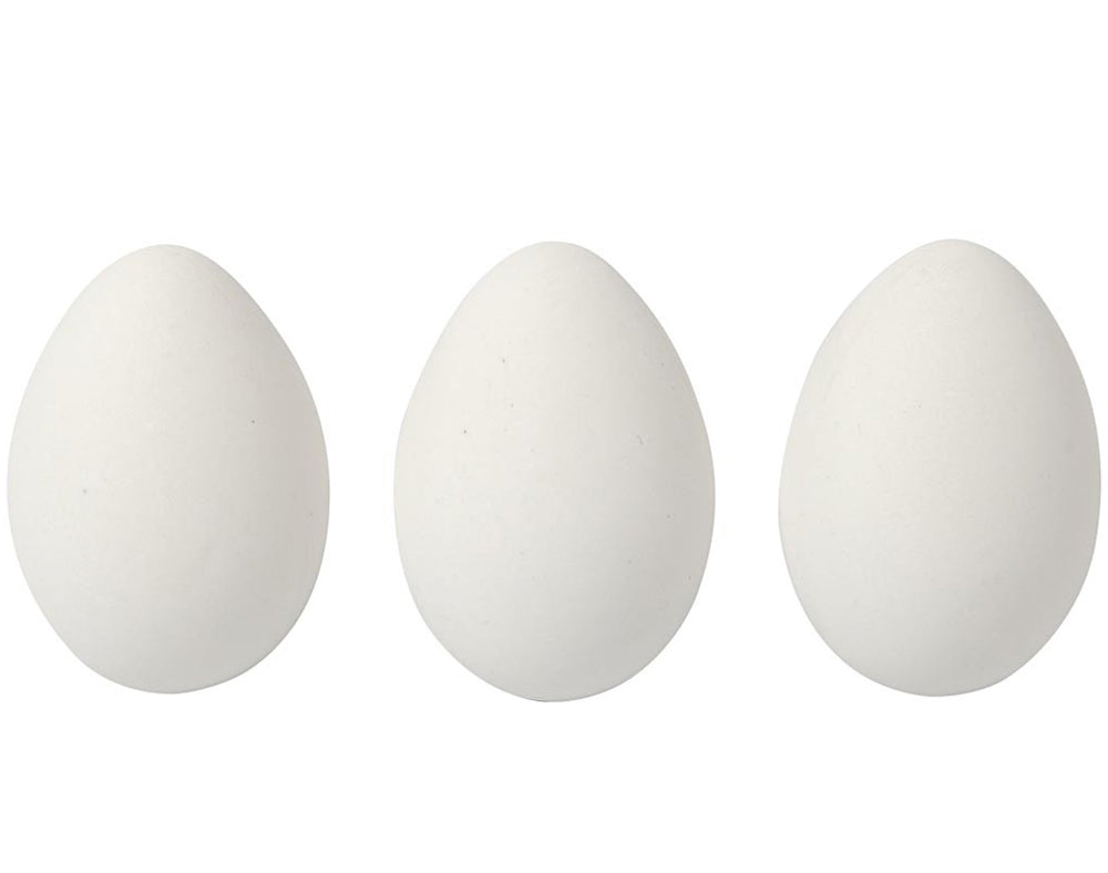 12 White Hollow One Piece Matt Plastic Easter Eggs for Crafts