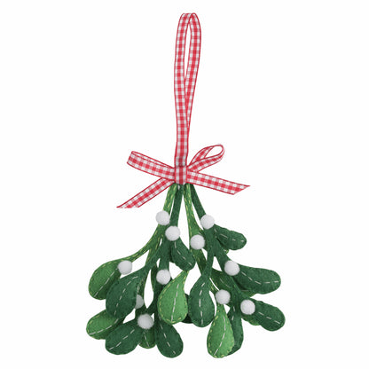 Felt Christmas Mistletoe Hanging Ornament Sewing Craft Kit | DIY Decoration