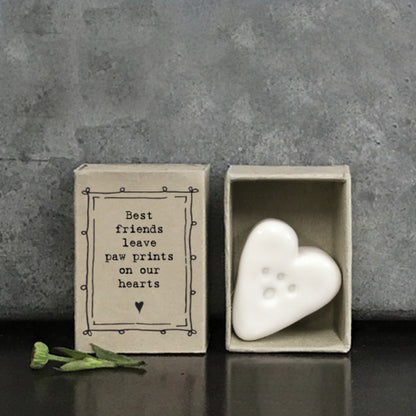 Best Friends Leave Paw Prints on Our Hearts | Porcelain Pawprint | Cracker Gift
