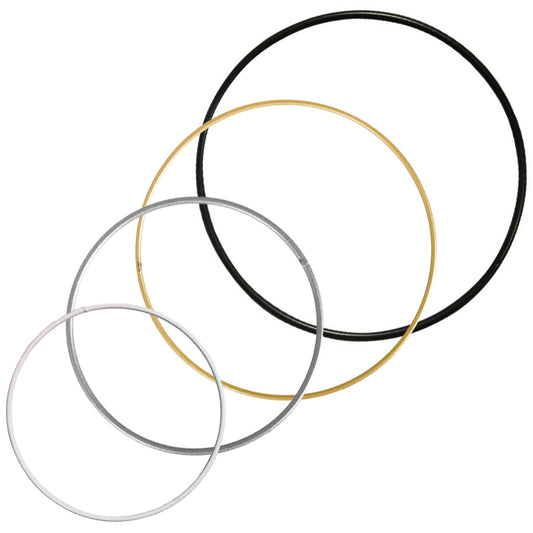 10 to 50cm Metal Rings, Flower Hoops in White, Silver, Gold & Black