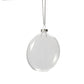 6 Clear 80mm Glass Flat Circular Christmas Bauble Ornaments for Tree Decoration