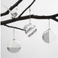 Fillable Clear Glass Baubles | Heart Shaped | 90mm | Box of 6 | Tree Decorations