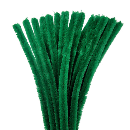 15Pk 15mm Single Colour Packs 30cm Chunky Chenille Stems Craft Pipe Cleaners