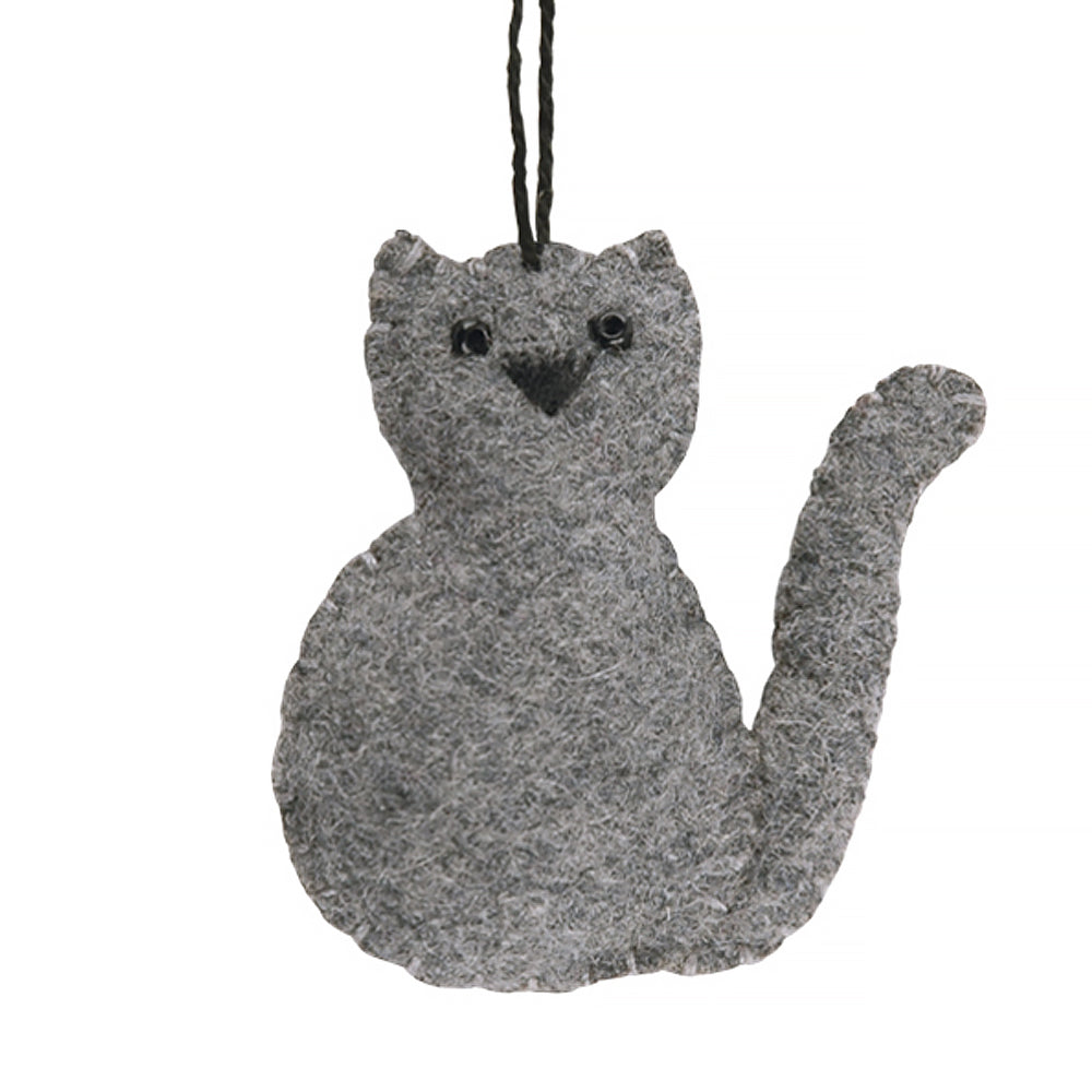 4cm Grey Felt Cat | Cracker Filler | Mini Gift
