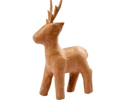 22.5cm Paper Mache Rudolph Reindeer to Decorate for Christmas