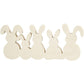 Easter Bunny Rabbit Family Freestanding Wooden Shape to Decorate - 30cm