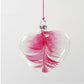 Fillable Clear Glass Baubles | Heart Shaped | 90mm | Box of 6 | Tree Decorations