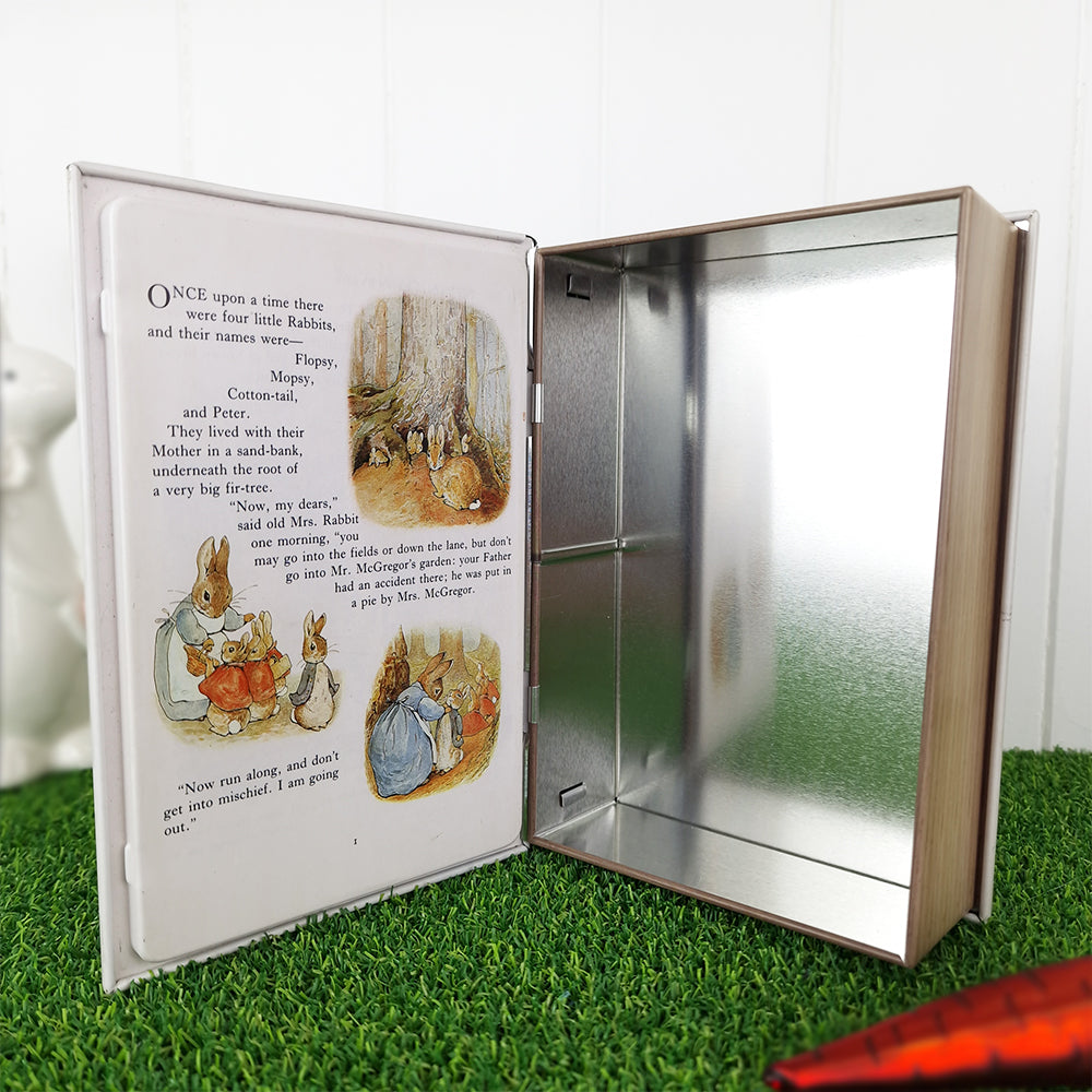 Peter Rabbit Tin | Unusual Book Style Storage | Gift for Kids & Adults Too!
