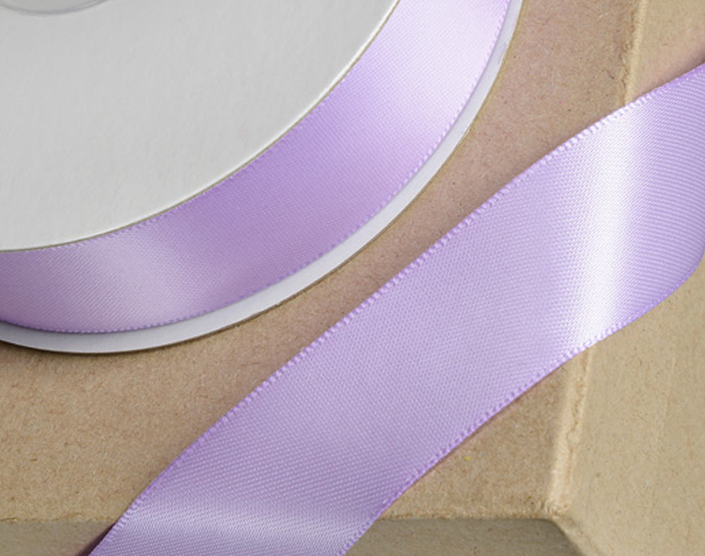 25m Lilac 23mm Wide Satin Ribbon for Crafts