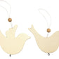 10 Assorted Hanging Wooden Dove or Bird Shapes to Decorate for Crafts