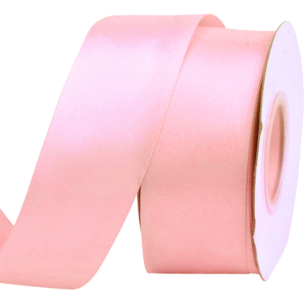 25m Blossom Pink 38mm Wide Satin Ribbon for Crafts