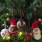 5 6cm Felt Christmas Character Baubles - Hanging Decorations - Fairtrade Felt